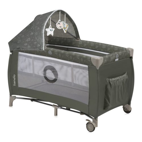 Lionelo Sven Plus multifunkciós utazóágy - Beige Olive